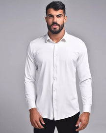 Camisa Social Manga Longa Elástica  Stretch